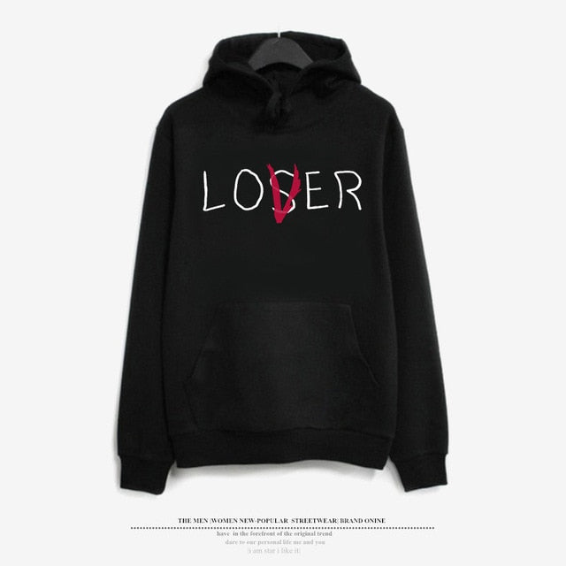 Lover Letter Print Hoodies Women