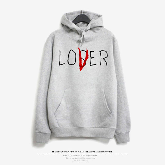 Lover Letter Print Hoodies Women