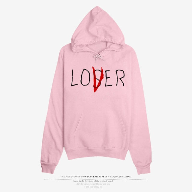 Lover Letter Print Hoodies Women