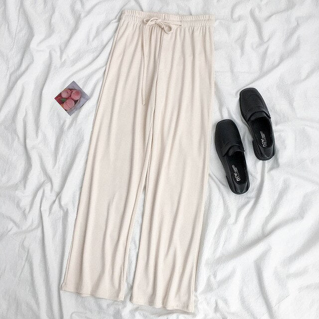 Korean Spring Summer Drawstring Women Pants