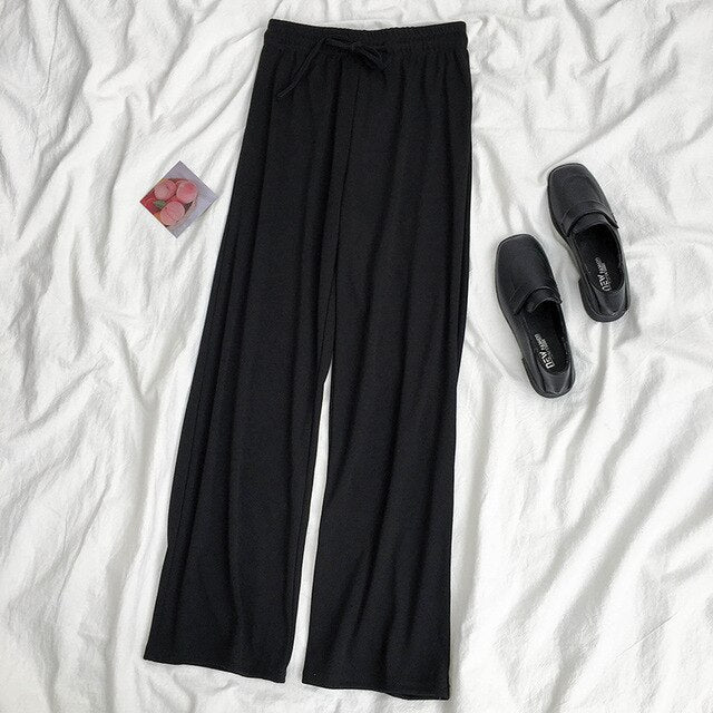 Korean Spring Summer Drawstring Women Pants