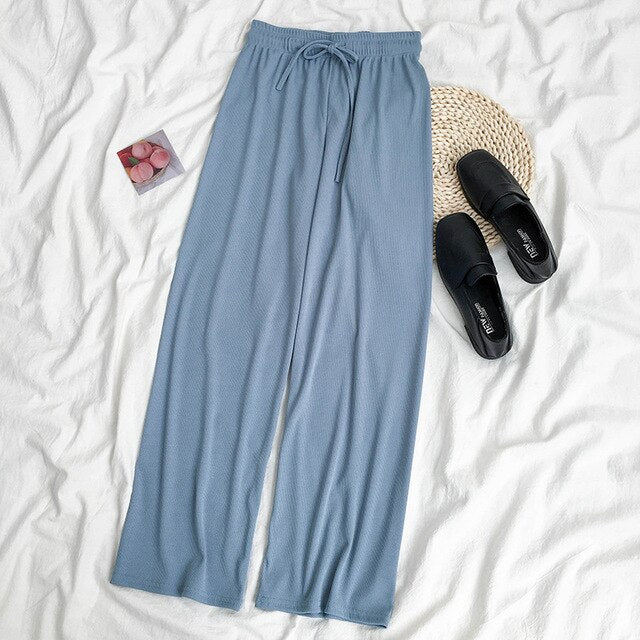 Korean Spring Summer Drawstring Women Pants