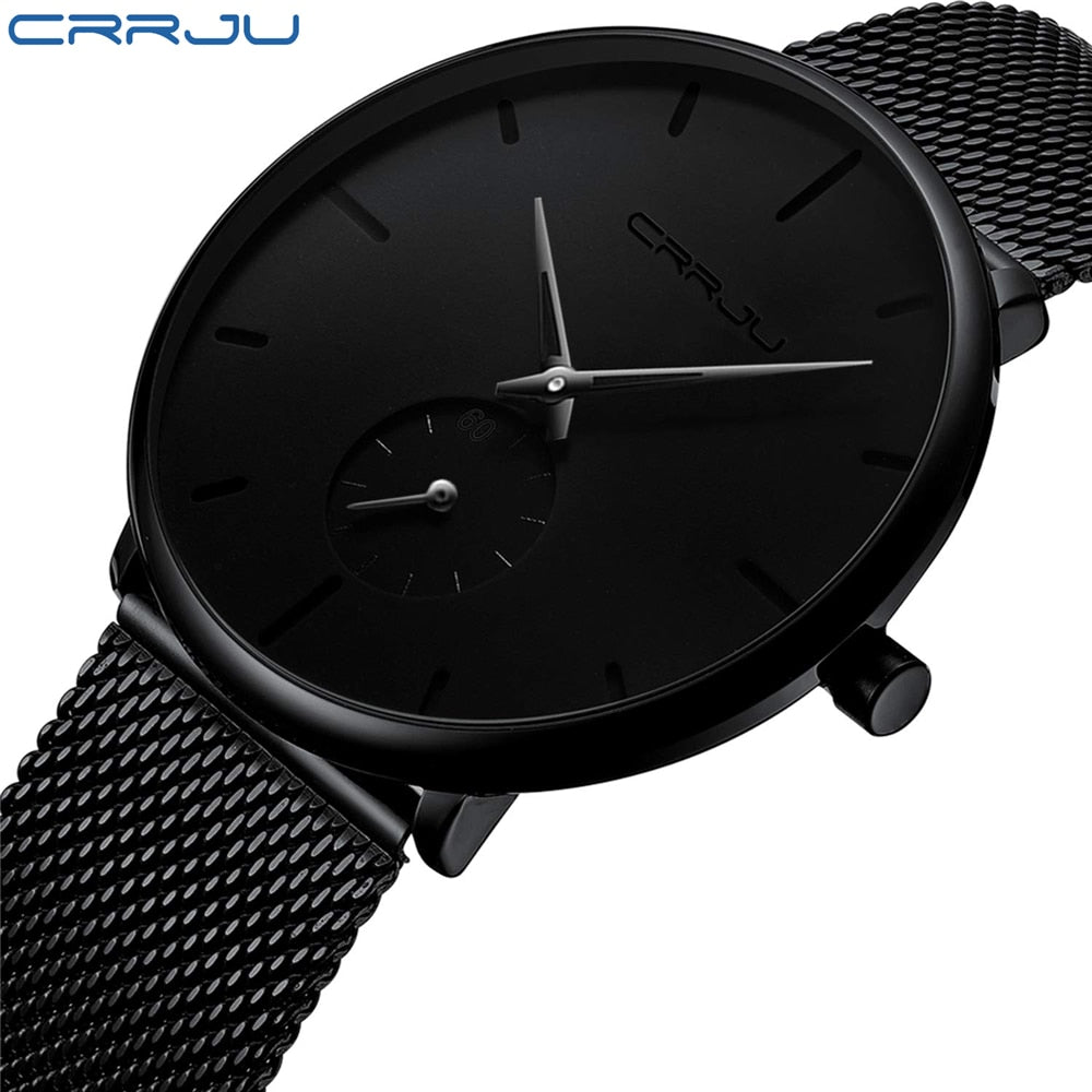 CRRJU Full Steel Watch Men