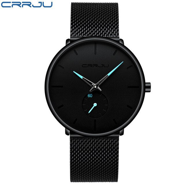 CRRJU Full Steel Watch Men