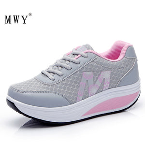 MWY Breathable Mesh Casual Women Shoes Damping Outdoor Walking Rocking Shoes Lightweight Platform Sneakers Shoes Damesschoenen